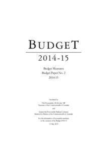 Budget Measures[removed] — Part 2: Expense Measures