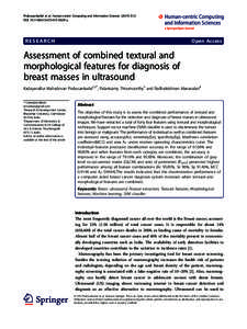 Assessment of combined textural and morphological features for diagnosis of breast masses in ultrasound