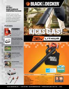 LSWV36  36 Volt hard surface sweeper/vacuum KICK GAS™ with the first hard