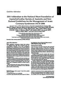 GUIDELINE ADDENDUM Guideline Addendum[removed]Addendum to the National Heart Foundation of