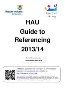 HAU Guide to ReferencingContact for amendments: 