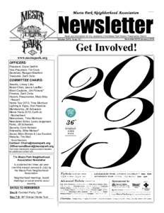 Mesta Park Neighborhood Association  Newsletter News and information for ALL residents of the Mesta Park Historic Preservation District December2013/January 2014