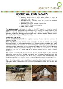 MOBILE WALKING SAFARIS     