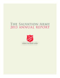 The Salvation ArmyANNUAL REPORT TABLE OF C ONTENTS Our Year