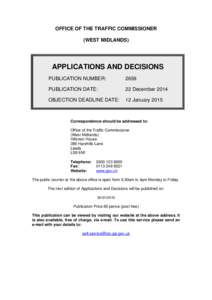 APPLICATIONS AND DECISIONS