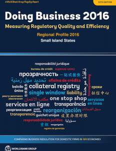 Regional Profile 2016 Small Island States Doing BusinessSMALL ISLAND STATES