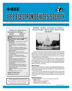 E LECTRON DEVICES S OCIETY IEEE ELECTRON DEVICES SOCIETY OctVol. 10, No. 4