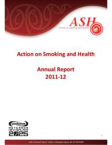Action on Smoking and Health Annual Report[removed]
