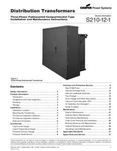 Distribution Transformers Three-Phase Padmounted Compartmental Type Installation and Maintenance Instructions Service Information