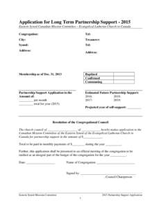 Application for Partnership Support