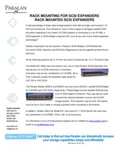 RACK MOUNTING FOR SCSI EXPANDERS