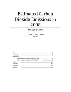 Estimated Carbon Dioxide Emissions in 2008 United States  C.A. Smith, A.J. Simon, R.D. Belles