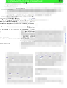 Geophysical Journal International Geophys. J. Int, 1021–1028 doi: gji/ggv207  GJI Geodynamics and tectonics