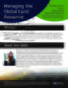Managing the Global Land Resource Saturday, Deca.m.