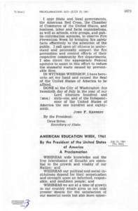 75 STAT.]  PROCLAMATION 3422—JULY 25, 1961 I urge State and local governments, the American Red Cross, the Chamber