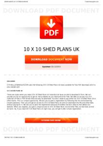 BOOKS ABOUT 10 X 10 SHED PLANS UK  Cityhalllosangeles.com 10 X 10 SHED PLANS UK