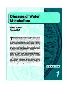 Diseases of Water Metabolism Sumit Kumar Tomas Berl  T