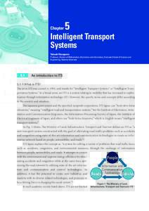 Chapter  5 Intelligent Transport Systems