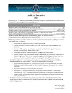 U.S. Marshals Service Fact Sheet - Judicial Security