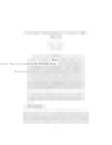 Linear-Size Approximations to the Vietoris–Rips Filtration Donald R. Sheehy March 8, 2013  Abstract