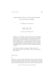989  Documenta Math. Linear Koszul Duality and Fourier Transform for Convolution Algebras