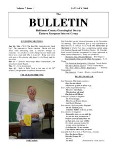 Volume 7, Issue 1  JANUARY 2004 The