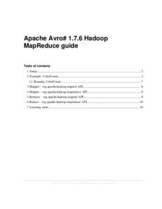 Apache Avro™ 1.7.6 Hadoop MapReduce guide