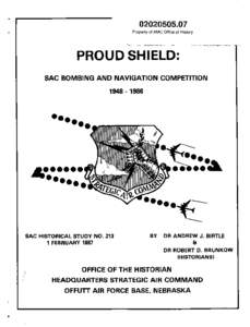 020?[removed]Propefty of AMC Office of History PROUD SHIELD: SAC BOMBING AND NAVIGATION COMPETITION 19rt8[removed]