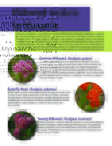 Milkweed Gardens for Monarchs Monarch butterflies are the most well-known butterfly in North America. Unfortunately, populations of monarchs have severely declined in the past 20 years. The good news is that there is som