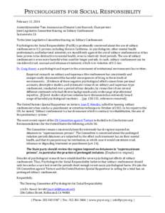 PsySR-Letter-CA-Hearing-on-Solitary-Confinement