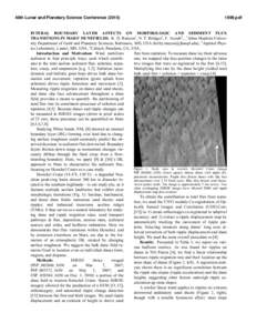 46th Lunar and Planetary Science Conference[removed]pdf INTERAL BOUNDARY LAYER AFFECTS ON MORPHOLOGIC AND SEDIMENT FLUX TRANSITIONS IN MARS’ DUNEFIELDS. K. D. Runyon1, N. T. Bridges2, F. Ayoub3, , 1Johns Hopkins U