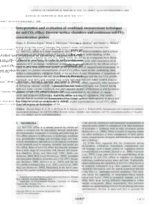 Interpretation and evaluation of combined measurement techniques for soil CO<subscr>2</subscr> efflux: Discrete surface chambers and continuous soil CO<subscr>2</subscr> concentration probes