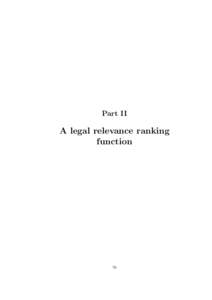 Part II  A legal relevance ranking function  70