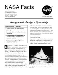 NASA Facts National Aeronautics and Space Administration Langley Research Center Hampton, Virginia[removed]Office of Public Affairs