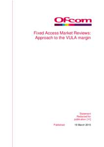 VULA margin statement - non-confidential
