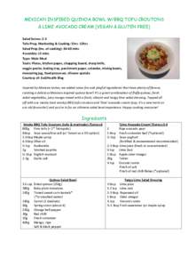 Food and drink / Personal life / Buddhist vegetarianism / Garde manger / Salad / Tofu / Murgh Musallam
