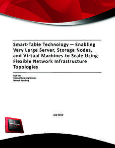 Smart-Table Technology — Enabling Very Large Server, Storage Nodes, and V irtual Machines to Scale Using Flexible Network Infrastructure Topologies Sujal Das