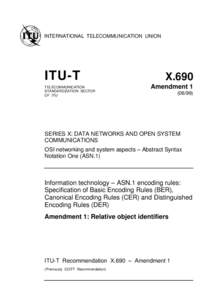 INTERNATIONAL TELECOMMUNICATION UNION  ITU-T TELECOMMUNICATION STANDARDIZATION SECTOR OF ITU