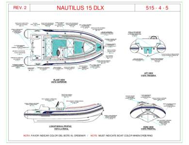 NAUTILUS 15 DLX  REV. 2 RESPALDAR ASIENTO POPA STERN SEAT BACK REST