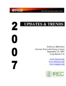 Microsoft Word - IREC Updates & Trends 2007