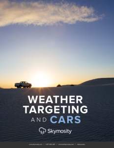 Weather Marketing & Analytics  WEATHER TARGETING A N D CARS www.skymosity.com