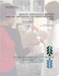 Quality Assurance Report, National Atmosheric Deposition Program, 2002