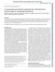 Development ePress online publication date 17 October 2011 RESEARCH ARTICLE 4867 Development 138, [removed]doi:[removed]dev[removed] © 2011. Published by The Company of Biologists Ltd