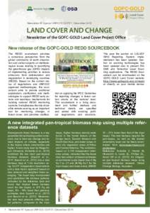 Global Observation of Forest Cover and Land Dynamics  Newsletter N˚ Special UNFCCC COP21 | December 2015 LAND COVER AND CHANGE Newsletter of the GOFC-GOLD Land Cover Project Office