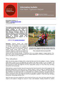 Information bulletin Viet Nam: Typhoon Haiyan
