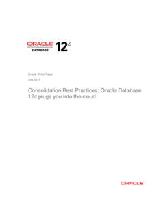 Consolidation Best Practices: Oracle Database 12c plugs you into the cloud