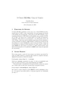 O Cluster SGI Altix: Guia do Usu´ario Lindolfo Meira Centro Nacional de Supercomputa¸c˜ao 28 de Setembro de 2015