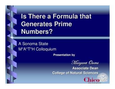 Is There a Formula that Generates Prime Numbers?