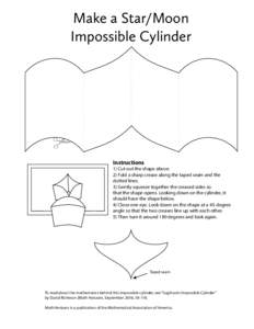 Make a Star/Moon Impossible Cylinder ✃ Instructions