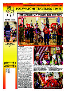 www.fcpotawatomi.com • [removed] • [removed] • FREE  POTAWATOMI TRAVELING TIMES VOLUME 19, ISSUE 19  SIS BAG KTO KE GISES